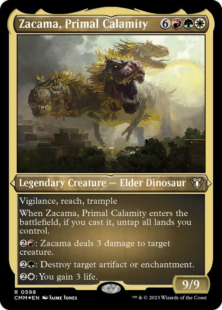 Zacama, Primal Calamity (Foil Etched) [Commander Masters] | Shuffle n Cut Hobbies & Games