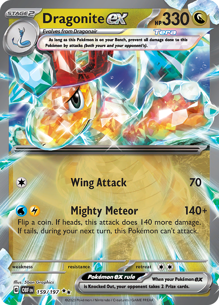 Dragonite ex (159/197) [Scarlet & Violet: Obsidian Flames] | Shuffle n Cut Hobbies & Games