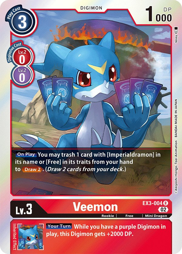 Veemon [EX3-004] [Draconic Roar] | Shuffle n Cut Hobbies & Games