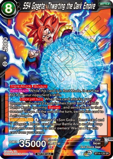 SS4 Gogeta, Thwarting the Dark Empire (Buy a Box) (BT14-129) [Promotion Cards] | Shuffle n Cut Hobbies & Games