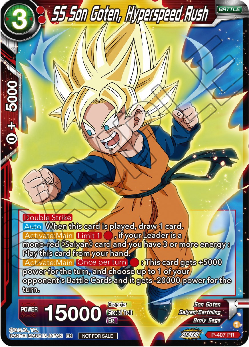 SS Son Goten, Hyperspeed Rush (Zenkai Series Tournament Pack Vol.1) (P-407) [Tournament Promotion Cards] | Shuffle n Cut Hobbies & Games