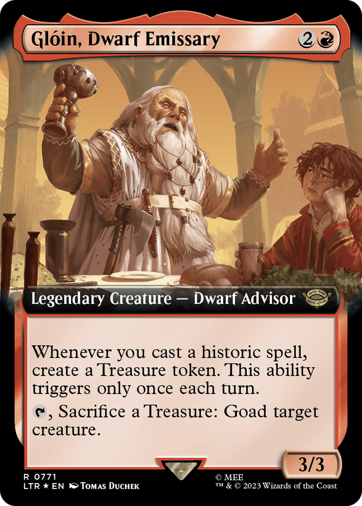 Gloin, Dwarf Emissary (Extended Art) (Surge Foil) [The Lord of the Rings: Tales of Middle-Earth] | Shuffle n Cut Hobbies & Games