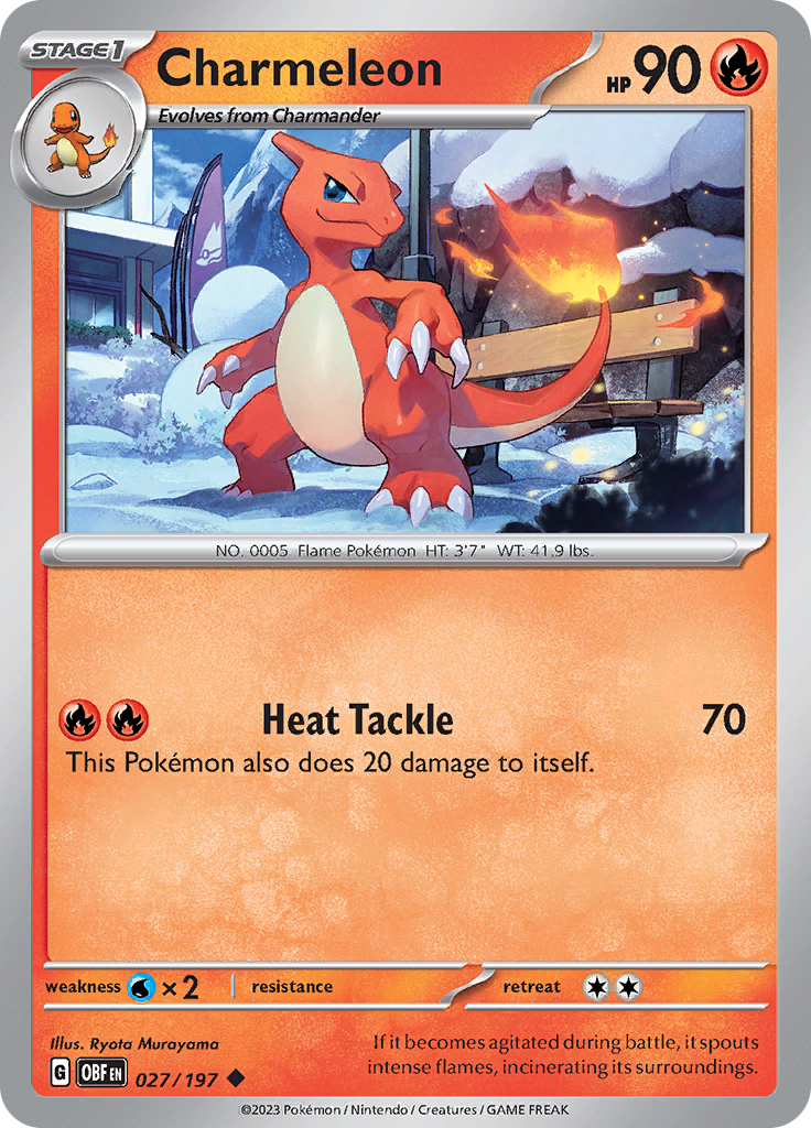 Charmeleon (027/197) [Scarlet & Violet: Obsidian Flames] | Shuffle n Cut Hobbies & Games