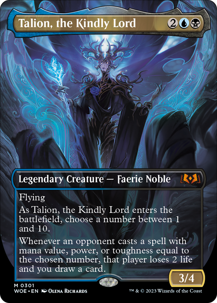 Talion, the Kindly Lord (Borderless Alternate Art) [Wilds of Eldraine] | Shuffle n Cut Hobbies & Games