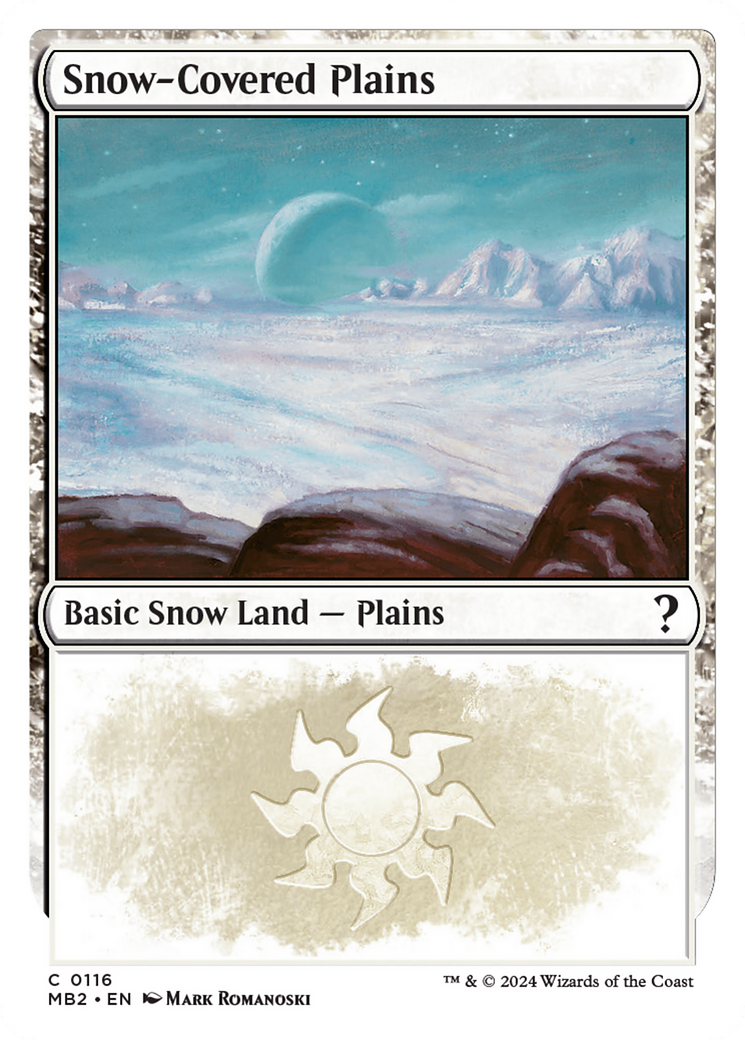 Snow-Covered Plains (White Border) [Mystery Booster 2] | Shuffle n Cut Hobbies & Games