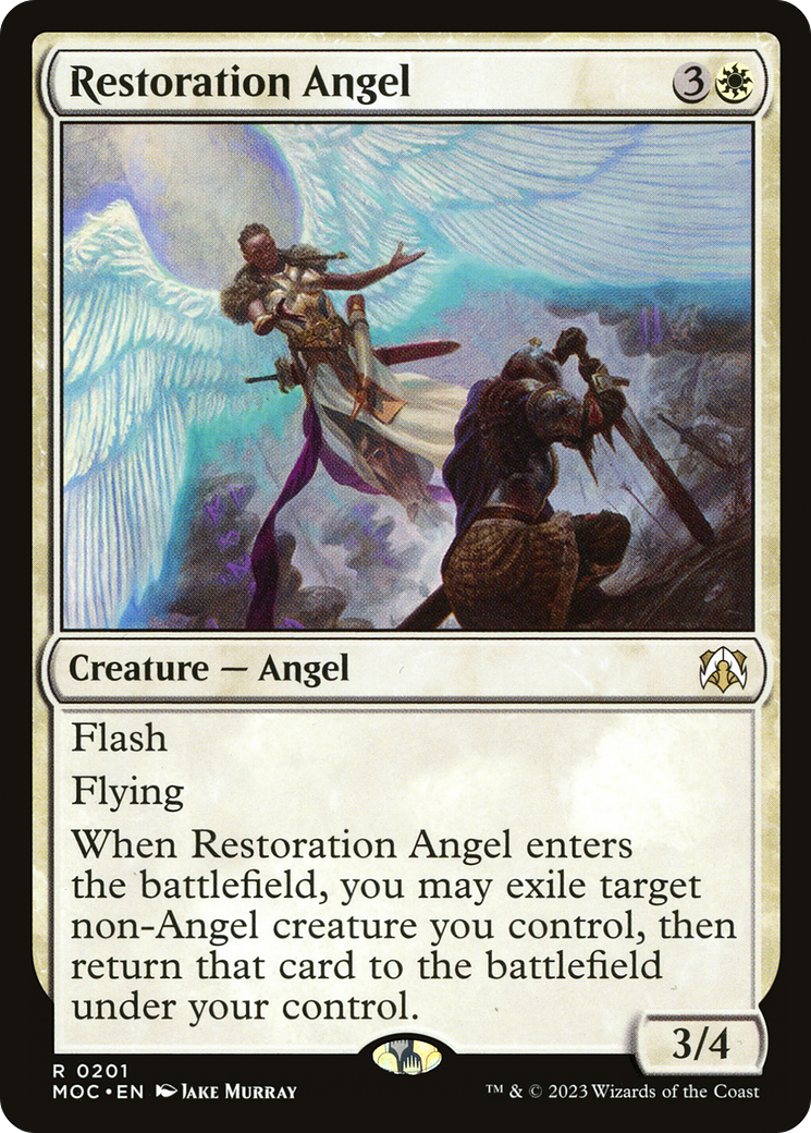 Restoration Angel [March of the Machine Commander] | Shuffle n Cut Hobbies & Games