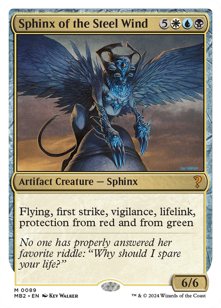 Sphinx of the Steel Wind (White Border) [Mystery Booster 2] | Shuffle n Cut Hobbies & Games