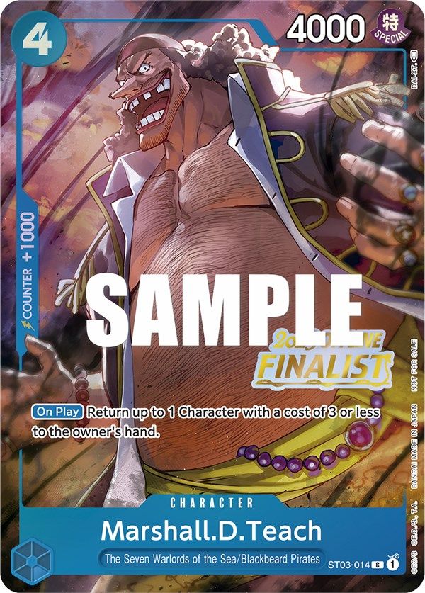 Marshall.D.Teach (Offline Regional 2023) [Finalist] [One Piece Promotion Cards] | Shuffle n Cut Hobbies & Games