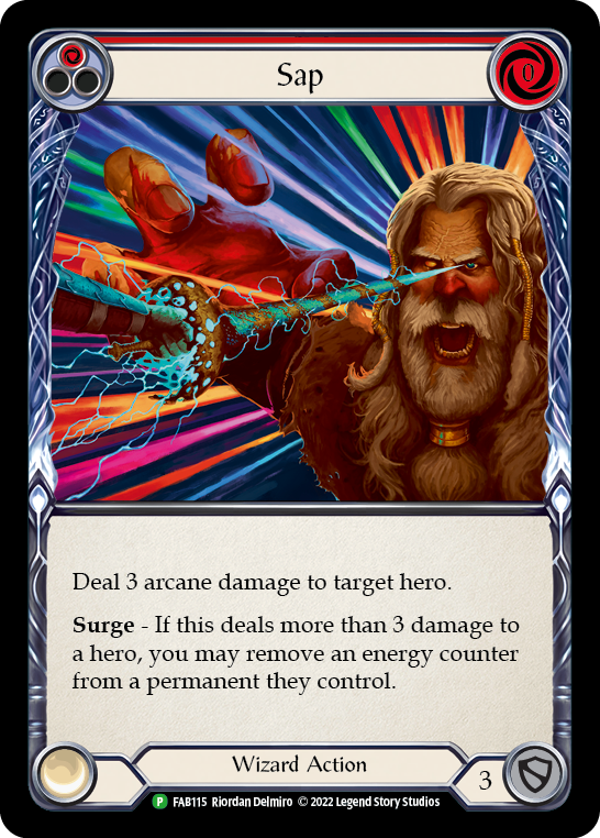 Sap (Red) [FAB115] (Promo)  Rainbow Foil | Shuffle n Cut Hobbies & Games