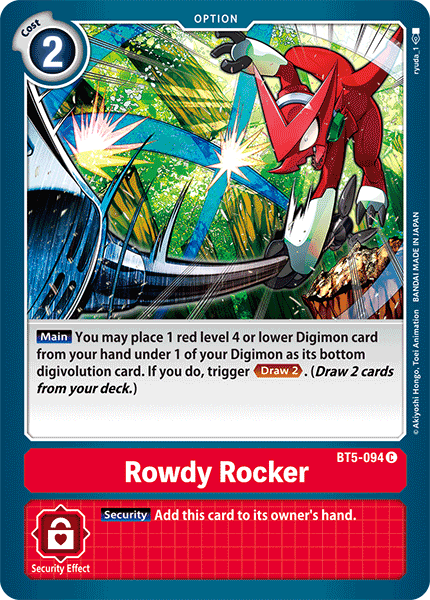 Rowdy Rocker [BT5-094] [Battle of Omni] | Shuffle n Cut Hobbies & Games