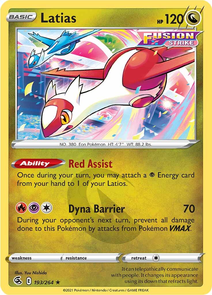 Latias (193/264) [Sword & Shield: Fusion Strike] | Shuffle n Cut Hobbies & Games