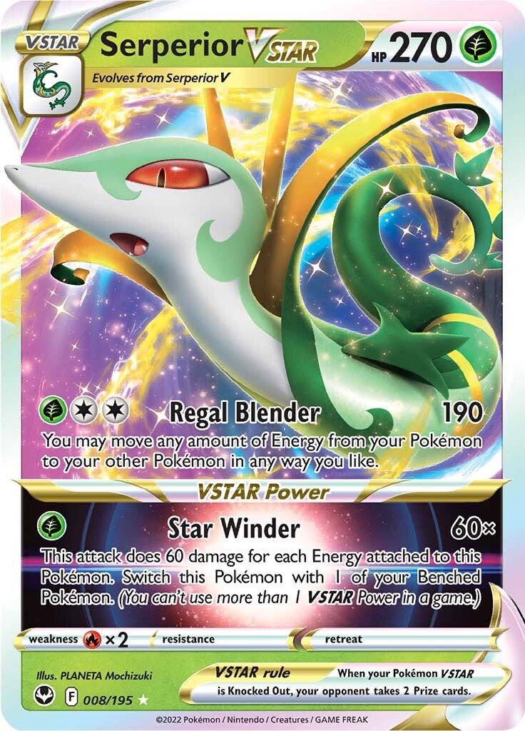 Serperior VSTAR (008/195) [Sword & Shield: Silver Tempest] | Shuffle n Cut Hobbies & Games