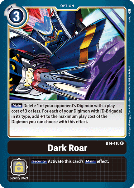 Dark Roar [BT4-110] [Great Legend] | Shuffle n Cut Hobbies & Games