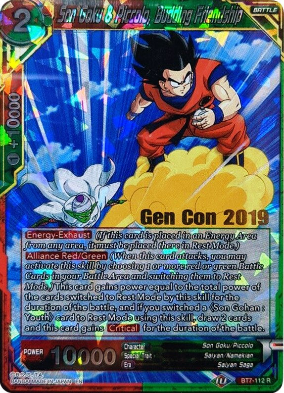 Son Goku & Piccolo, Budding Friendship (Gen Con 2019) (BT7-112_PR) [Promotion Cards] | Shuffle n Cut Hobbies & Games