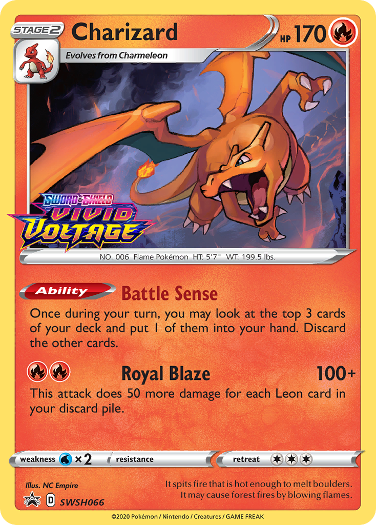 Charizard (SWSH066) (Prerelease Promo) [Sword & Shield: Black Star Promos] | Shuffle n Cut Hobbies & Games