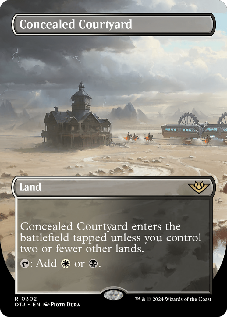 Concealed Courtyard (Borderless) [Outlaws of Thunder Junction] | Shuffle n Cut Hobbies & Games