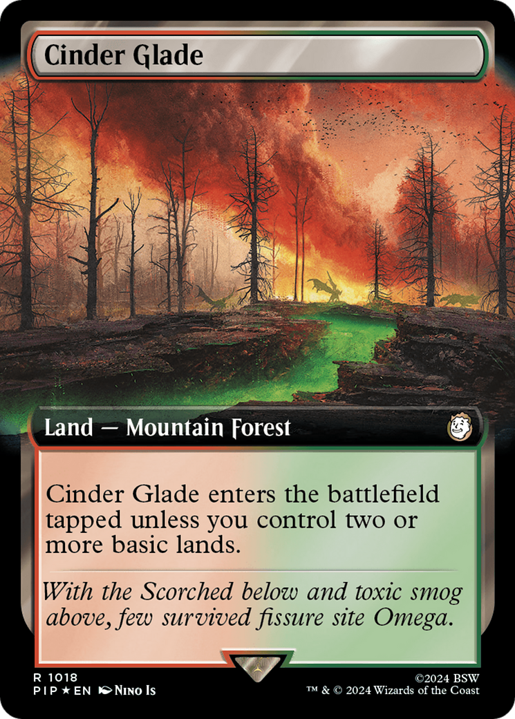 Cinder Glade (Extended Art) (Surge Foil) [Fallout] | Shuffle n Cut Hobbies & Games