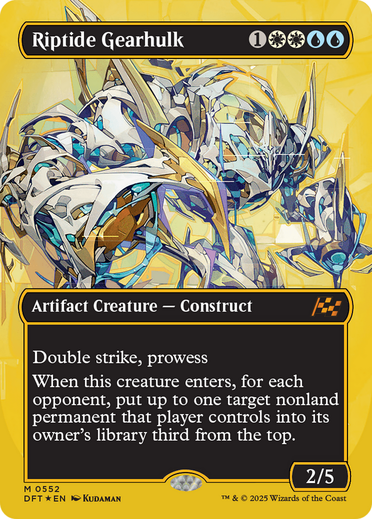 Riptide Gearhulk (Borderless) (First-Place Foil) [Aetherdrift] | Shuffle n Cut Hobbies & Games