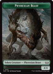 Phyrexian Beast //Manifest Double-Sided Token [Duskmourn: House of Horror Commander Tokens] | Shuffle n Cut Hobbies & Games