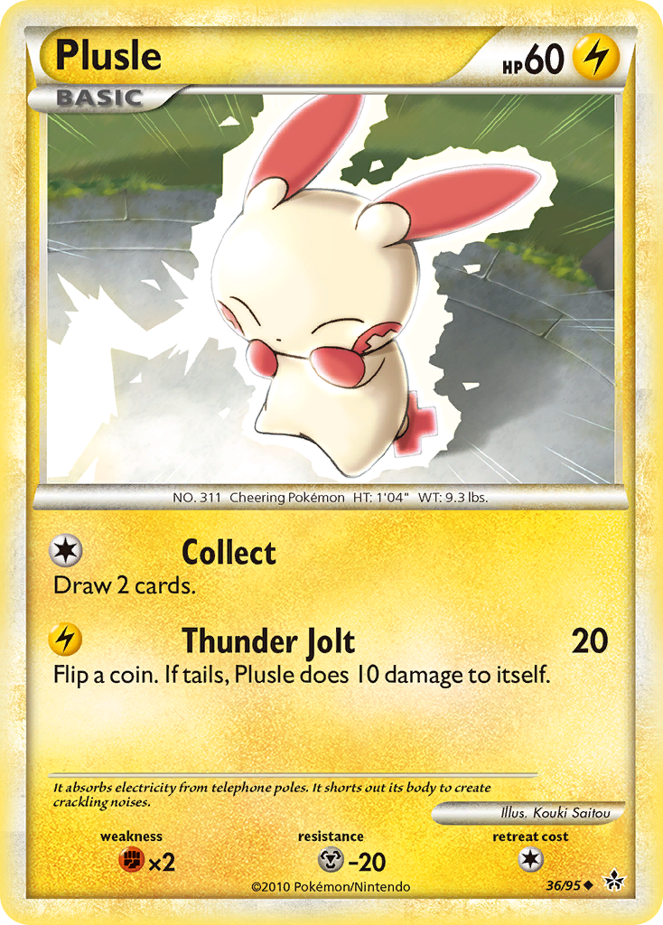 Plusle (36/95) [HeartGold & SoulSilver: Unleashed] | Shuffle n Cut Hobbies & Games