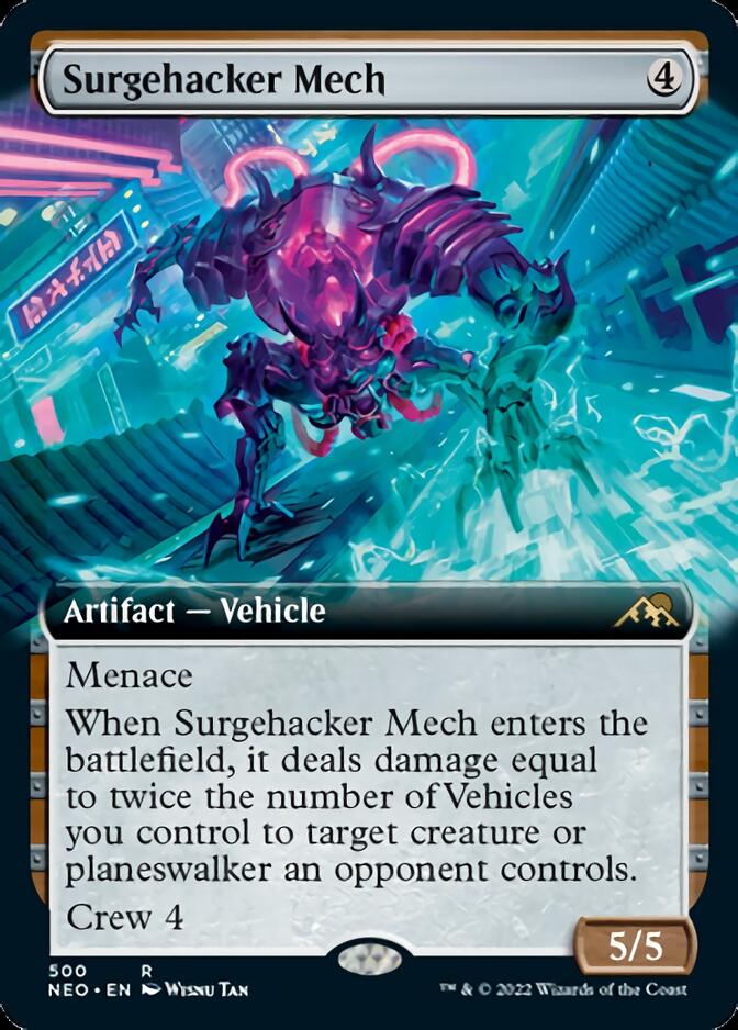 Surgehacker Mech (Extended Art) [Kamigawa: Neon Dynasty] | Shuffle n Cut Hobbies & Games