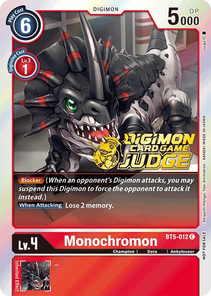 Monochromon [BT5-012] (Judge Pack 1) [Battle of Omni Promos] | Shuffle n Cut Hobbies & Games