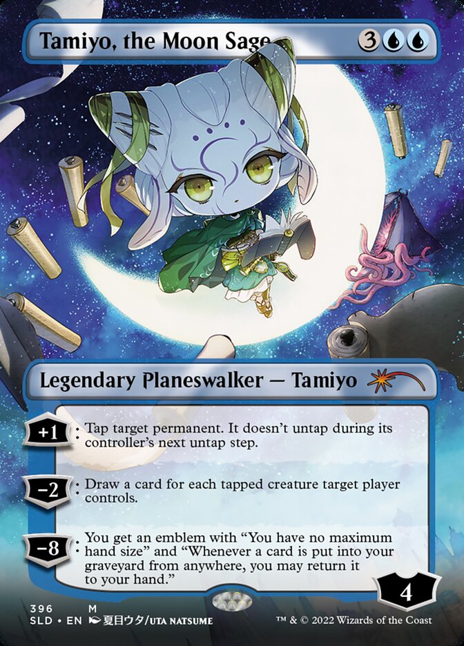 Tamiyo, the Moon Sage (Borderless) [Secret Lair Drop Series] | Shuffle n Cut Hobbies & Games