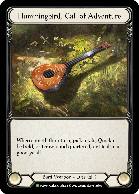 Hummingbird, Call of Adventure [FAB094] (Promo)  Cold Foil | Shuffle n Cut Hobbies & Games