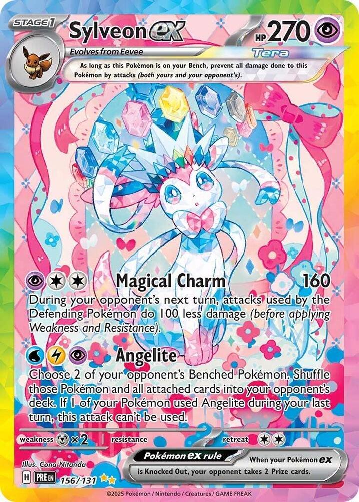 Sylveon ex (156/131) [Scarlet & Violet: Prismatic Evolutions] | Shuffle n Cut Hobbies & Games