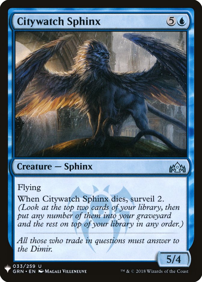 Citywatch Sphinx [Mystery Booster] | Shuffle n Cut Hobbies & Games