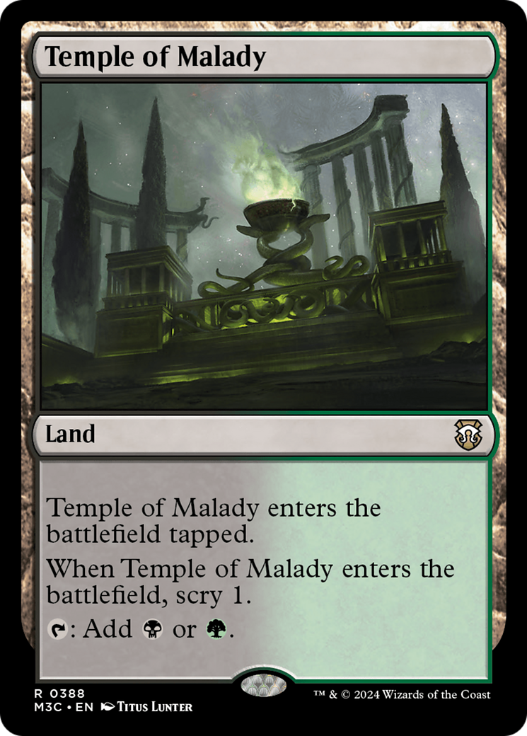 Temple of Malady (Ripple Foil) [Modern Horizons 3 Commander] | Shuffle n Cut Hobbies & Games