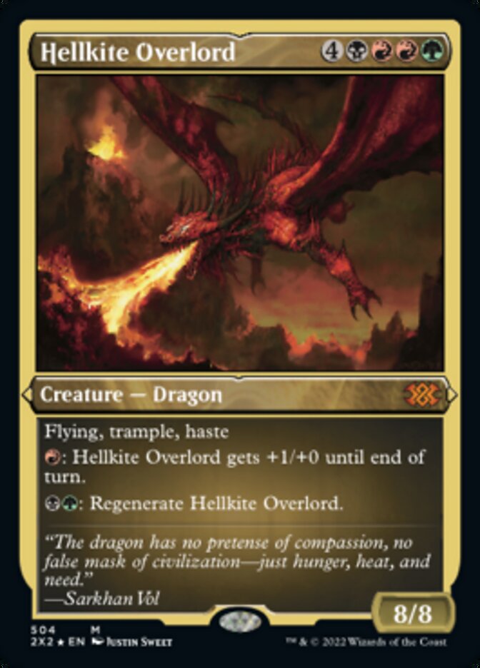 Hellkite Overlord (Foil Etched) [Double Masters 2022] | Shuffle n Cut Hobbies & Games