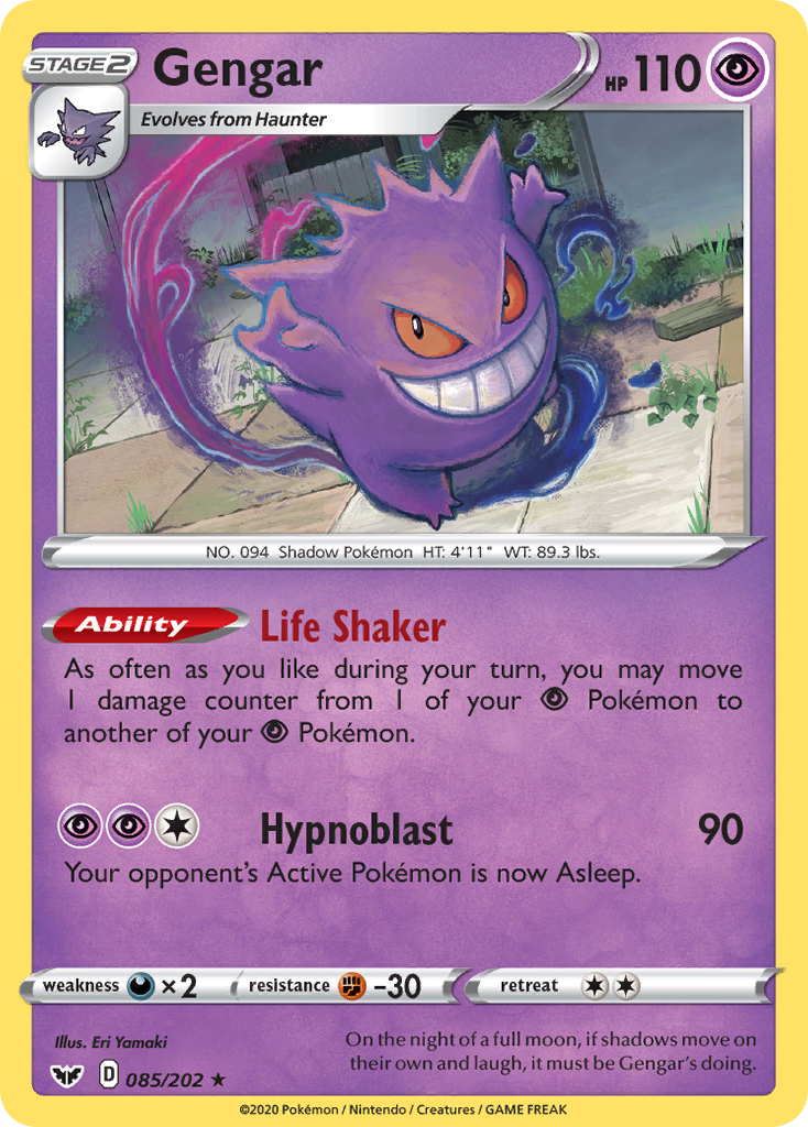 Gengar (085/202) [Sword & Shield: Base Set] | Shuffle n Cut Hobbies & Games