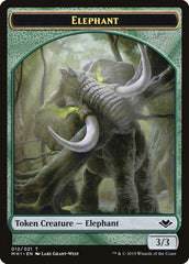 Elemental (008) // Elephant (012) Double-Sided Token [Modern Horizons Tokens] | Shuffle n Cut Hobbies & Games