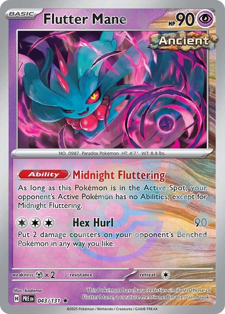 Flutter Mane (043/131) (Poke Ball Pattern) [Scarlet & Violet: Prismatic Evolutions] | Shuffle n Cut Hobbies & Games