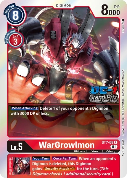 WarGrowlmon [ST7-08] (DC-1 2022 Stamped) [Starter Deck: Gallantmon Promos] | Shuffle n Cut Hobbies & Games