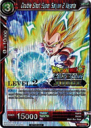 Double Shot Super Saiyan 2 Vegeta (Level 2) (BT2-010) [Judge Promotion Cards] | Shuffle n Cut Hobbies & Games