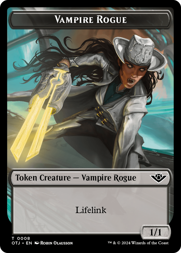 Vampire Rogue // Plot Double-Sided Token [Outlaws of Thunder Junction Tokens] | Shuffle n Cut Hobbies & Games