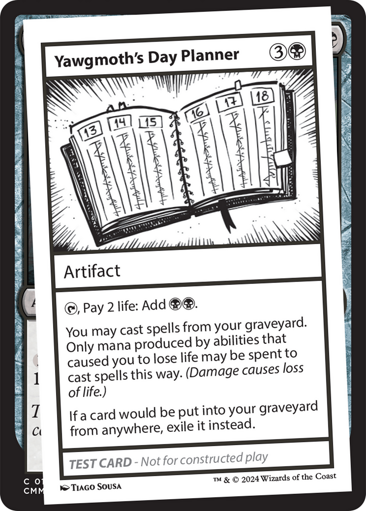 Yawgmoth's Day Planner [Mystery Booster 2 Playtest Cards] | Shuffle n Cut Hobbies & Games