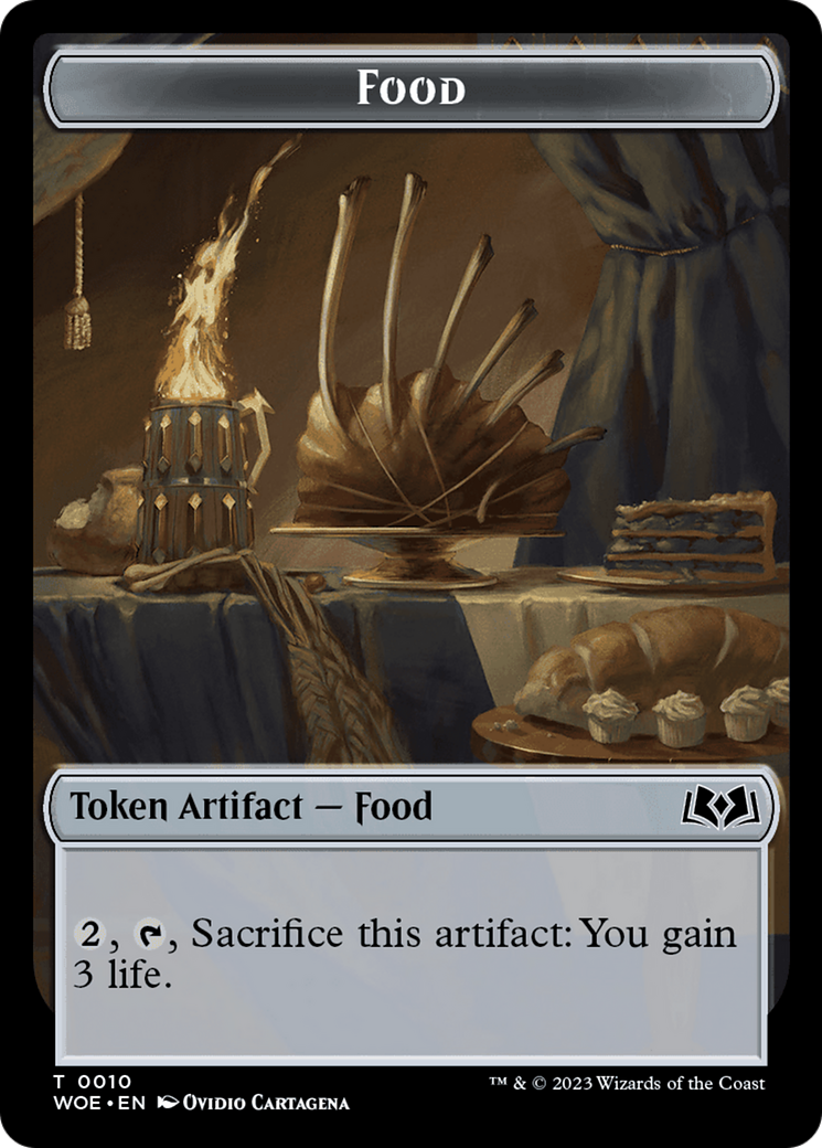 Elemental // Food (0010) Double-Sided Token [Wilds of Eldraine Tokens] | Shuffle n Cut Hobbies & Games