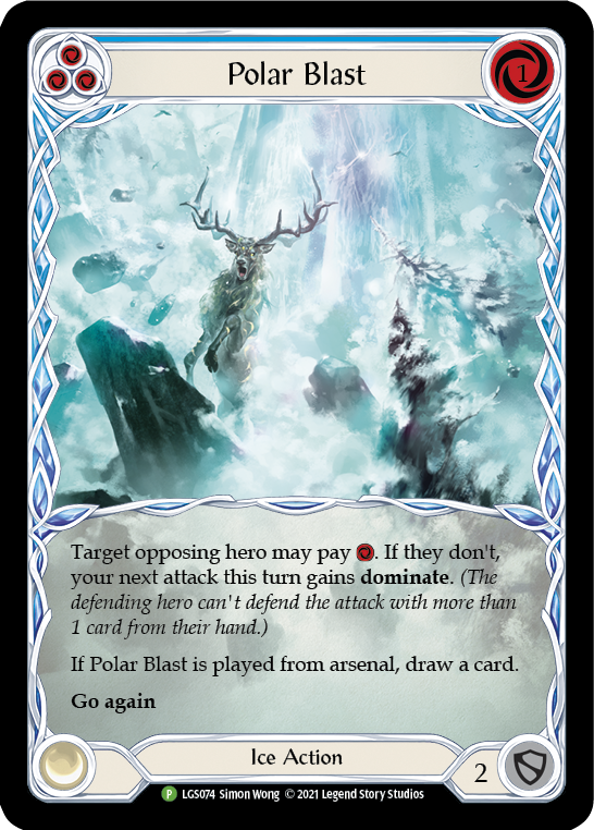 Polar Blast (Blue) [LGS074] (Promo)  Rainbow Foil | Shuffle n Cut Hobbies & Games