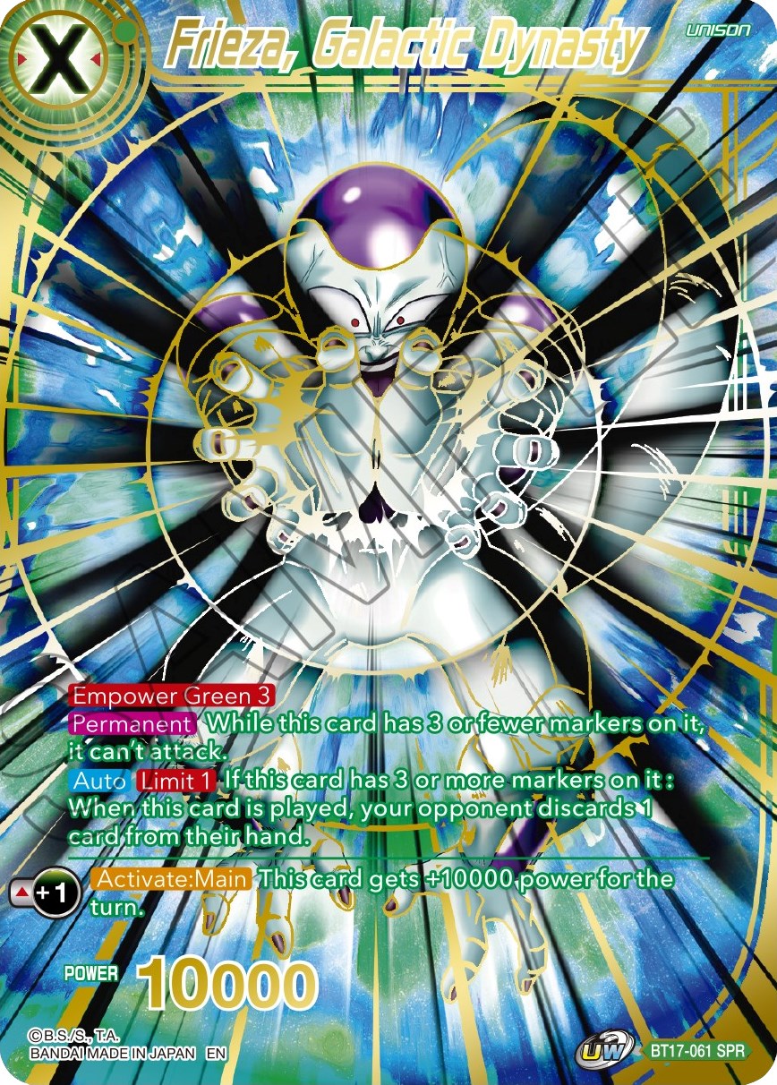 Frieza, Galactic Dynasty (SPR) (BT17-061) [Ultimate Squad] | Shuffle n Cut Hobbies & Games