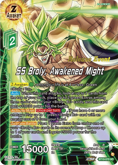 SS Broly, Awakened Might (Fighter's Ambition Holiday Pack) (BT19-070) [Tournament Promotion Cards] | Shuffle n Cut Hobbies & Games