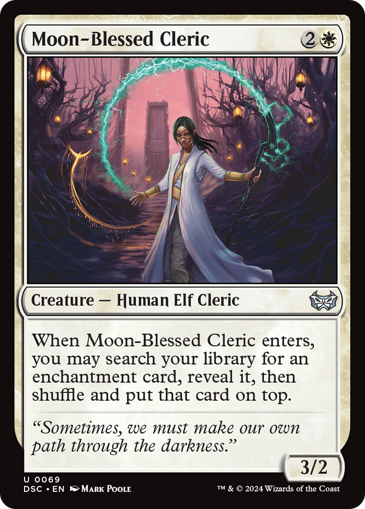 Moon-Blessed Cleric [Duskmourn: House of Horror Commander] | Shuffle n Cut Hobbies & Games