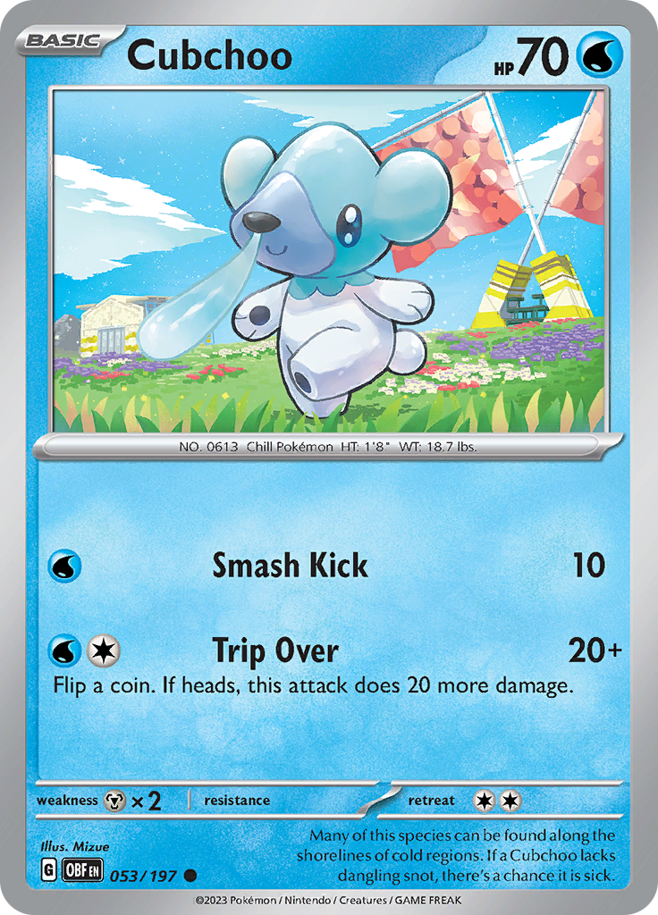 Cubchoo (053/197) [Scarlet & Violet: Obsidian Flames] | Shuffle n Cut Hobbies & Games