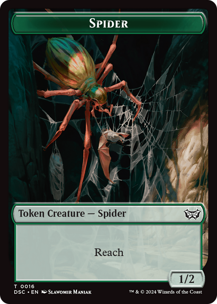 Treefolk // Spider Double-Sided Token [Duskmourn: House of Horror Commander Tokens] | Shuffle n Cut Hobbies & Games