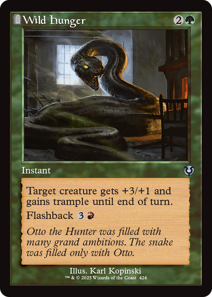 Wild Hunger (Retro Frame) [Innistrad Remastered] | Shuffle n Cut Hobbies & Games