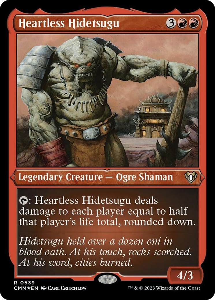 Heartless Hidetsugu (Foil Etched) [Commander Masters] | Shuffle n Cut Hobbies & Games