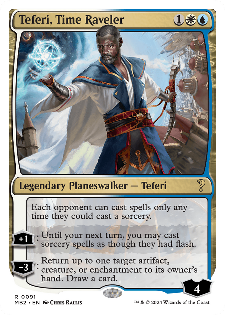 Teferi, Time Raveler (White Border) [Mystery Booster 2] | Shuffle n Cut Hobbies & Games