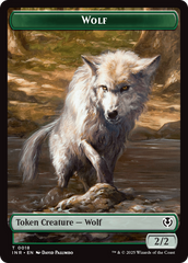 Wolf (0018) // Emblem - Arlinn, Embraces by the Moon Double-Sided Token [Innistrad Remastered Tokens] | Shuffle n Cut Hobbies & Games